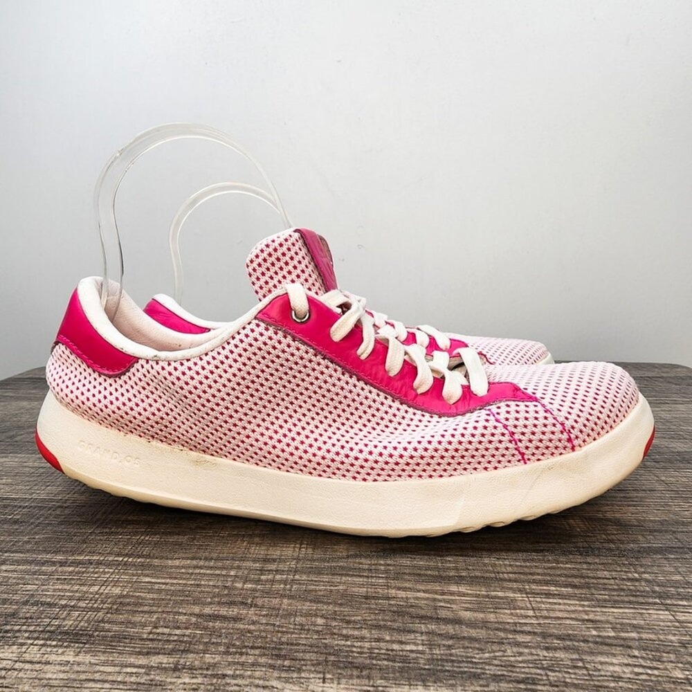 Cole Haan Zerogrand Women's Pink White Star Mesh Sneakers‎ Athletic Shoes 9.5 - Picture 2 of 7